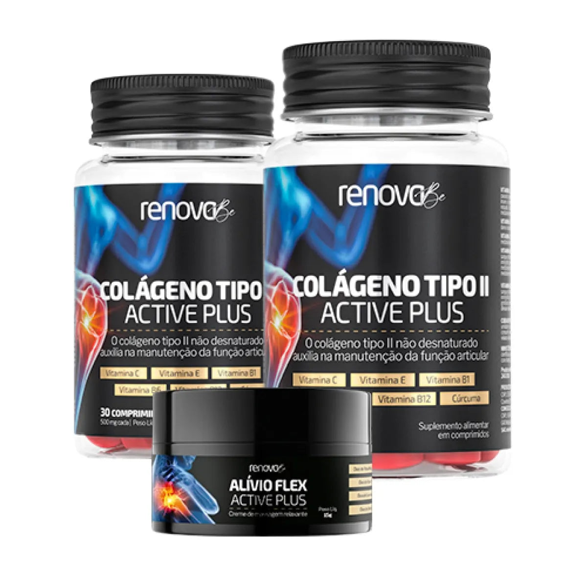 4 Colágeno Tipo 2 Active Plus + 2 Balm de Dores
