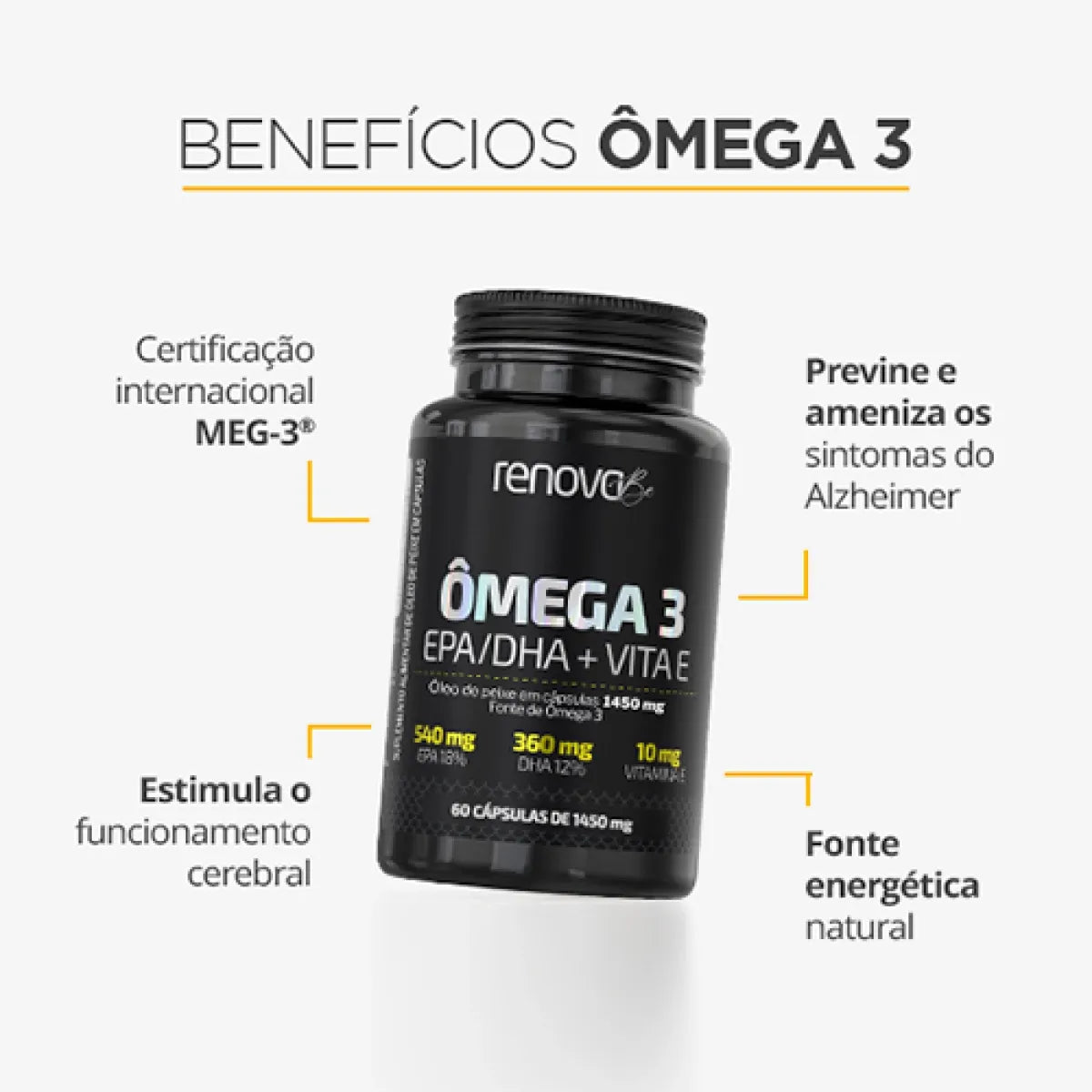 2 Ômega 3 EPA/DHA com Vitamina E + 1 Creme Retinol