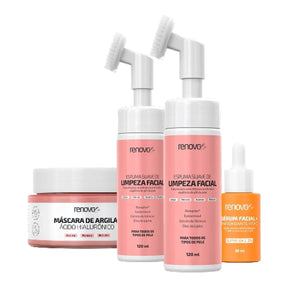 Espuma Suave de Limpeza Facial Para Todos os Tipos de Pele