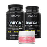 2 Ômega 3 EPA/DHA com Vitamina E + 1 Creme Retinol