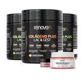 3 Colágeno Plus Lac & Gest para gestantes e lactantes + 1 Creme Resveratrol + 1 Máscara