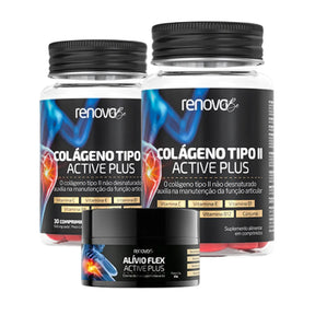 4 Colágeno Tipo 2 Active Plus + 2 Balm de Dores