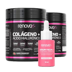 3 Colágeno Verisol® com Ácido Hialurônico + 1 Creme Retinol + 1 Serum Facial