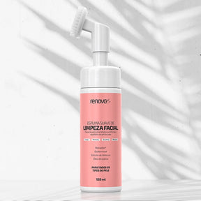 Espuma Suave de Limpeza Facial Para Todos os Tipos de Pele