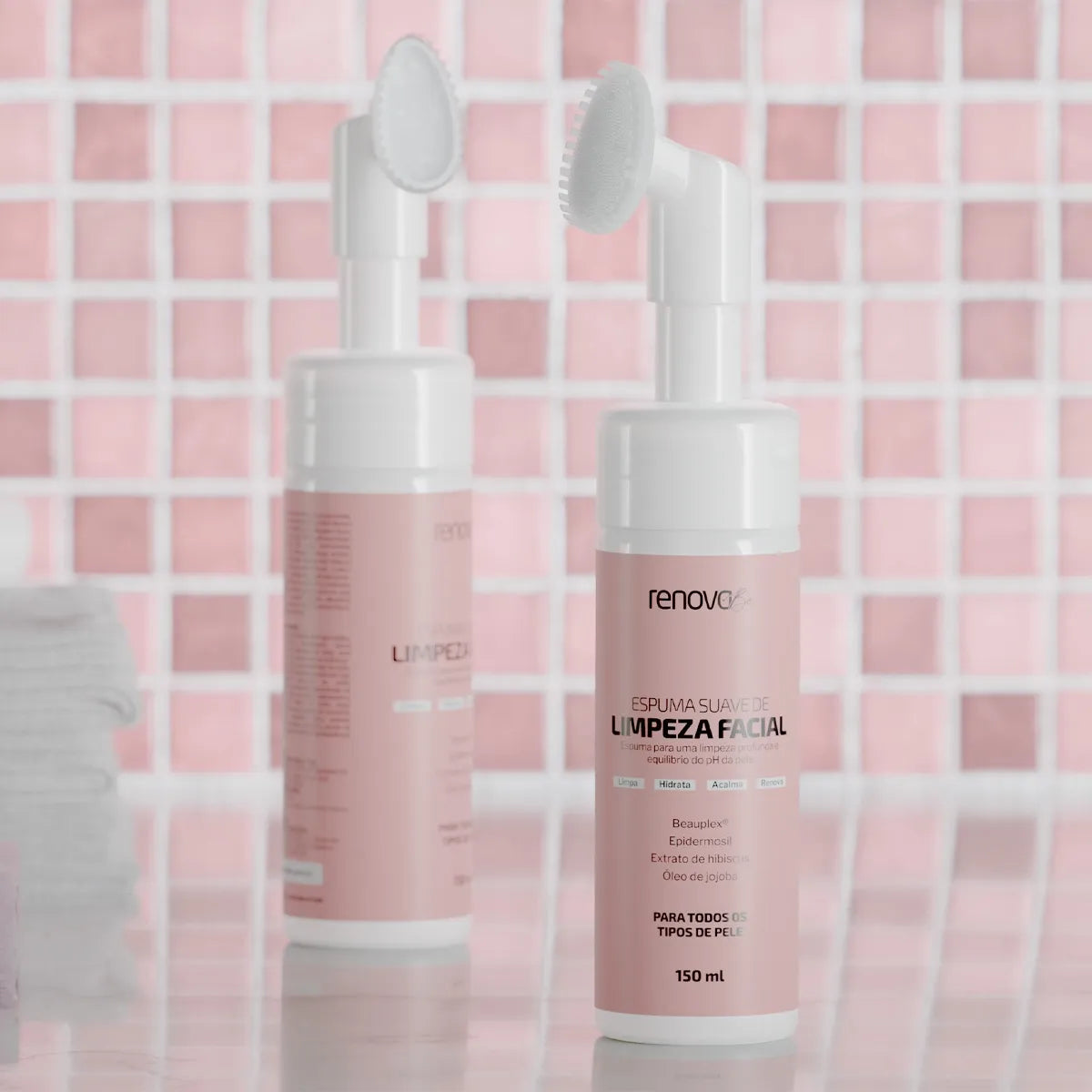 Espuma Suave de Limpeza Facial Para Todos os Tipos de Pele