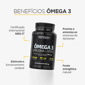 2 Ômega 3 EPA/DHA com Vitamina E + 1 Creme Retinol