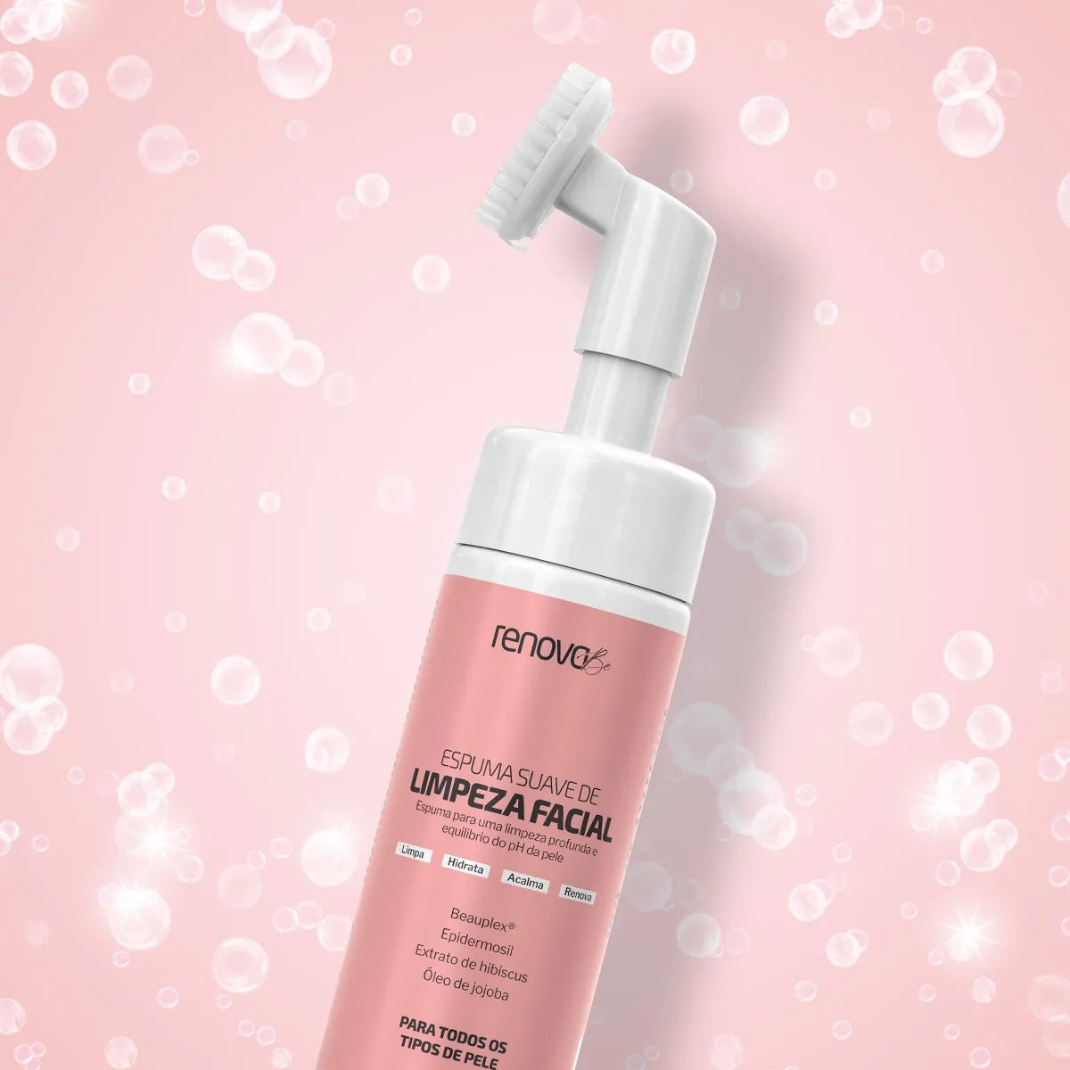 Espuma Suave de Limpeza Facial Para Todos os Tipos de Pele