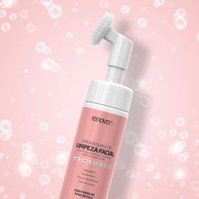 Espuma Suave de Limpeza Facial Para Todos os Tipos de Pele