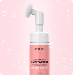 Espuma Suave de Limpeza Facial Para Todos os Tipos de Pele